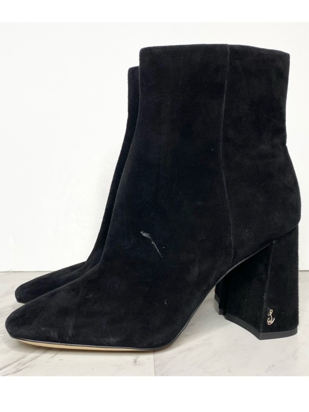 Sam Edelman Codie Black Suede Ankle Bootie 8 1/2 M